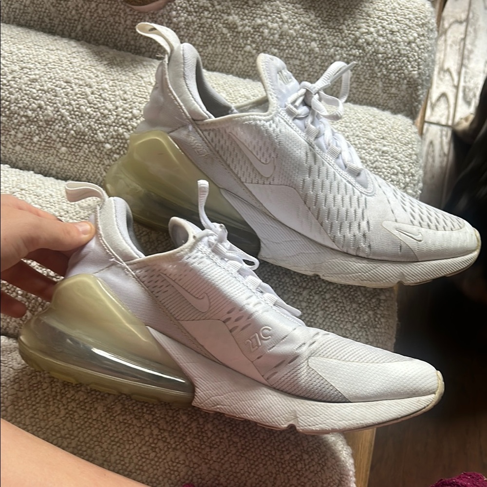 Nike White Air Max Sneakers with Breathable Mesh